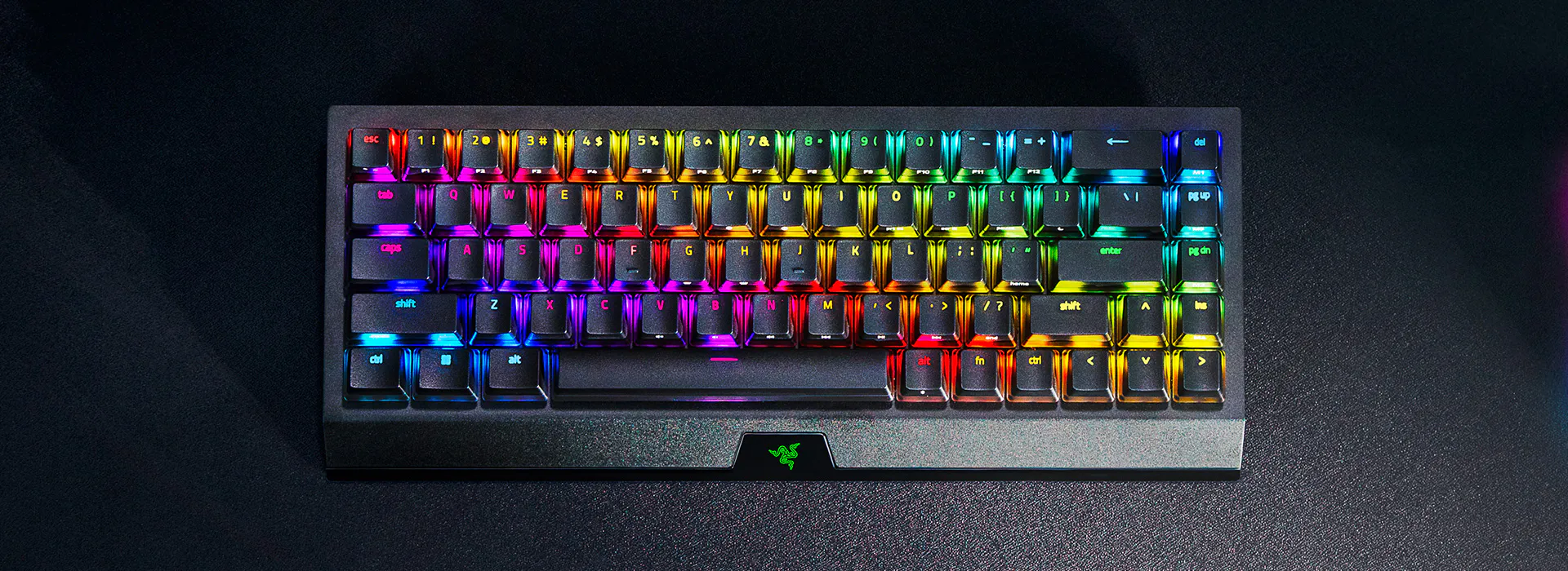 خرید کیبورد Razer Blackwidow V4 Mini HyperSpeed - بی‌سیم - سوییچ مکانیکی نارنجی - سیاه